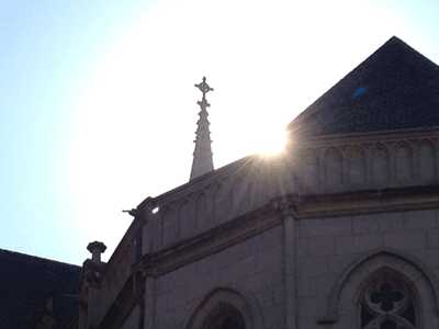 Sun Over Church